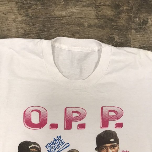 Vintage Naughty By Nature O.P.P Yeah You‎ Know Me Single Stitch NO TAG - Picture 4 of 9
